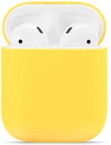 Siliconen Bescherm Hoesje Case Cover Geel voor Apple AirPods 2