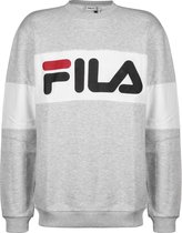 Fila - Heren Sweaters Urban Line Crew Sweat Straight Blocked - Grijs - Maat L