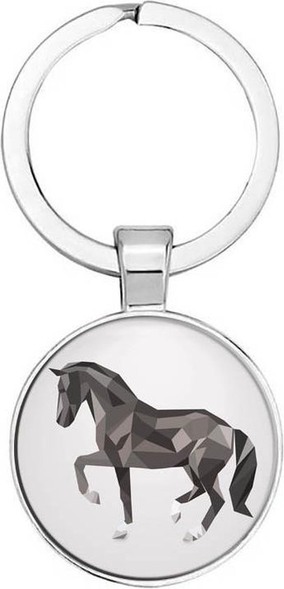 Akyol - Paard Sleutelhanger - Paarden - Dieren - Paardrijders - Leuk kado voor iemand die van paarden houd - 2,5 x 2,5 CM