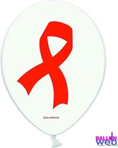 25 x rood lint (aids)  ballonnen * Ø 33cm Quality Pro ballonnen