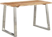 Eettafel Bruin Hout (Incl LW Klok) Rechthoekig - Dineertafel - Eet tafel - Eetkamertafel - Woonkamer tafel