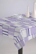 Luxe Stoffen Tafellaken - Tafelkleed - Tafelzeil - Hoogwaardig - Duurzaam - Strepen Paars - 140cm x 220cm