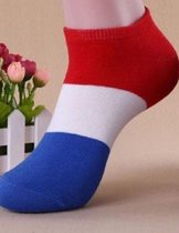 Enkelsokken vlag Nederland - Frankrijk Unisex Enkelsokken Maat 36-41