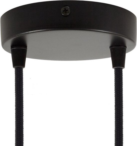 Metalen plafondkap geschikt voor 2 lampen Ø12cm - zwart | bol.com