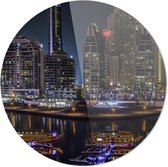 Dubai | Steden | Rond Plexiglas | Wanddecoratie | 90CM x 90CM | Schilderij | Foto op plexiglas
