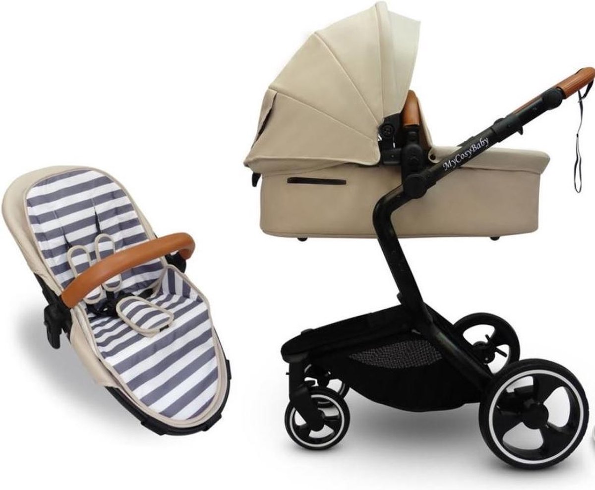 Laatste onpeilbaar overschrijving Mycosybaby Kinderwagen 2-in-1 Inclusief Reiswieg Crème | bol.com