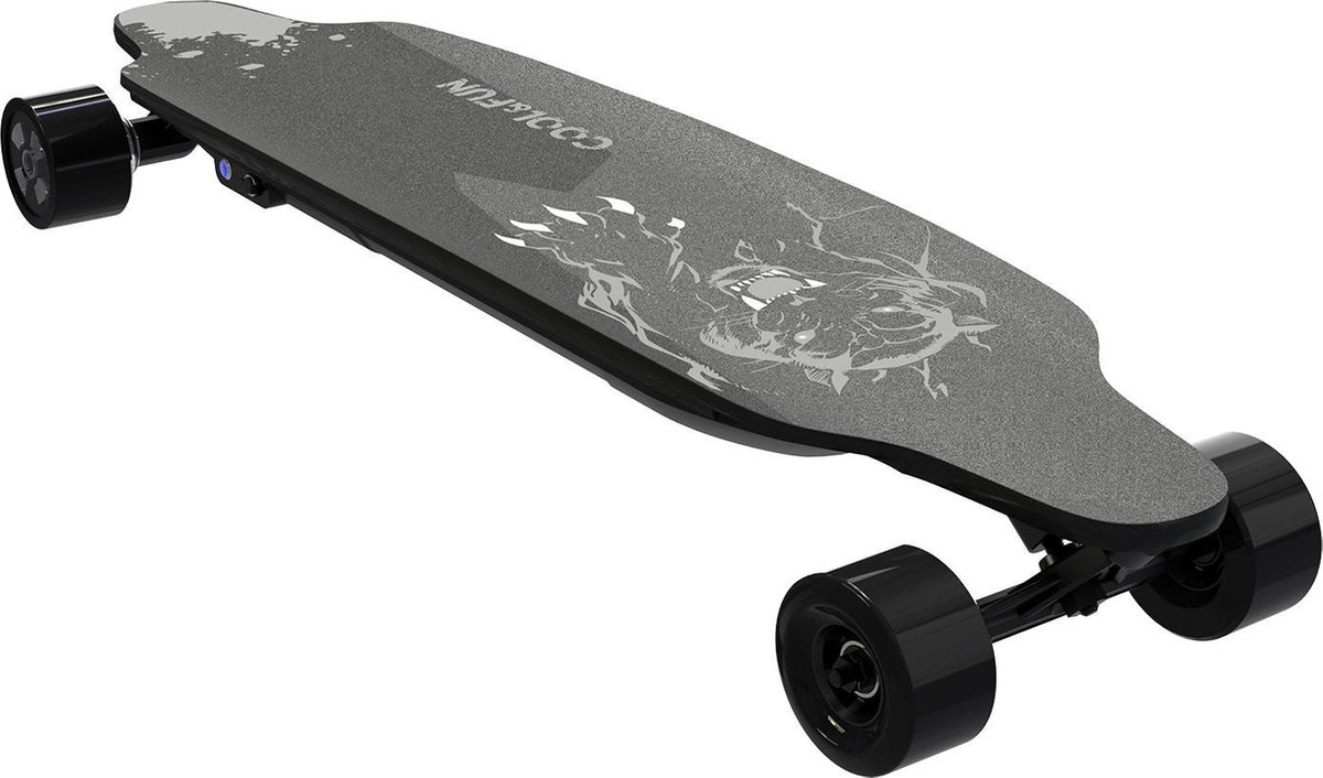 Email schrijven Onregelmatigheden Tegen de wil Cool&fun Elektrisch Longboard - 4-wiel Skateboard - Luipaard Zwart | bol.com