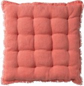 Dutch Decor BURTO - Stoelkussen van katoen Coral 40x40 cm - roze