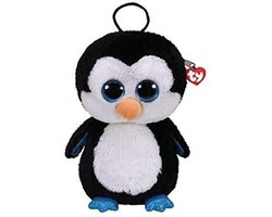 Pluche Ty Beanie zwart/witte pinguin rugzak Waddles voor kinderen - Pinguins dieren knuffel tassen - Schooltas/gymtas - Rugzakken/rugtassen voor jongens/meisjes
