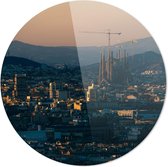 Sagrada Familia | Barcelona | Steden | Rond Plexiglas | Wanddecoratie | 60CM x 60CM | Schilderij | Foto op plexiglas