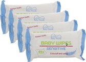 Baby Wipes | 256 Stuks | Schoonmaak Doekjes | Extra Zacht & Verzorgend | ca. 16x20cm | 4 Verpakkingen