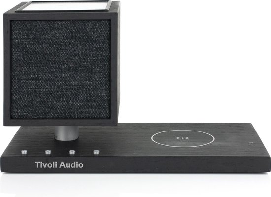 Bluetooth speaker Tivoli Audio Revive met draaibare luidspreker, draadloos Qi opladen, LED lamp, USB-poort zwart