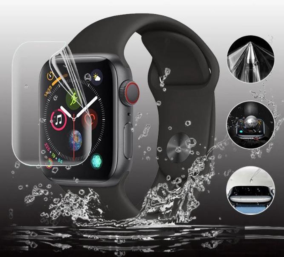 Apple Watch Series 5 (44 mm) Screenprotector|PET Folie Transparant |Bescherming|Cabantis|Protector