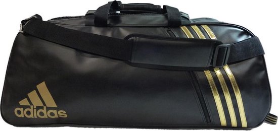 Adidas sporttas en rugzak Judo | PU-leer | zwart goud - Product Maat: M |  bol.com