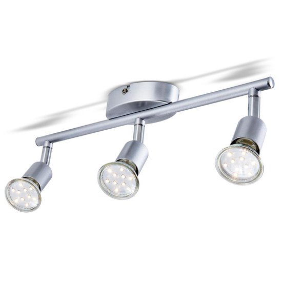 B.K.Licht - Plafondspots - met 3 lichtpunten - GU10 fitting - railverlichting - opbouwspots - incl. 3x GU10 - 3.000K - 250Lm