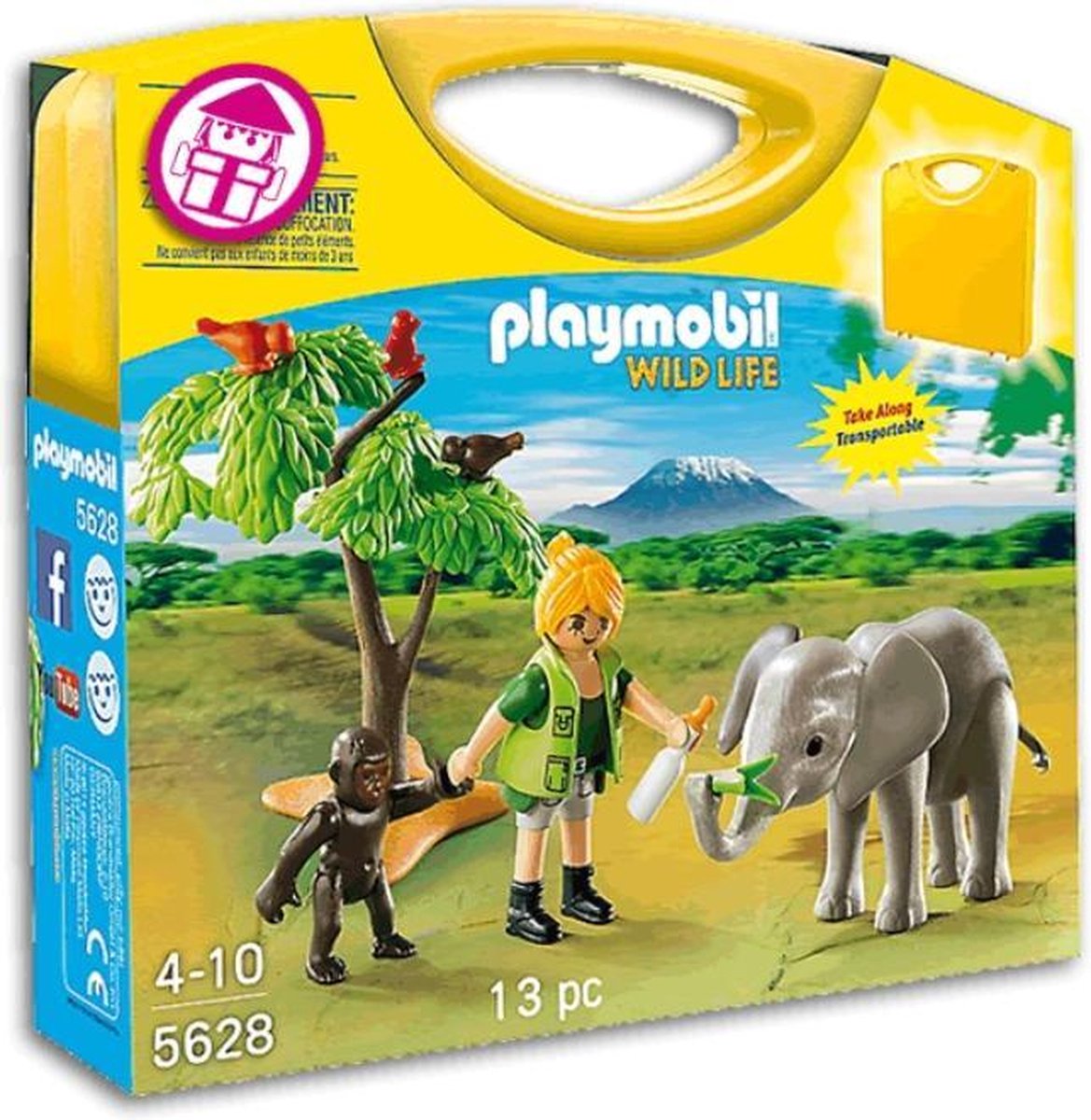 Intentie Daar Smeltend PLAYMOBIL Verzorger met olifant en aap - 5628 | bol.com