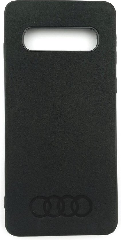 Audi Alcantara telefoonhoesje geschikt voor Iphone Samsung S10 - Zwart  Leren Suède Case | bol.com