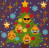 Emoticons Kerst - Diamond Painting - Glitter Stickers