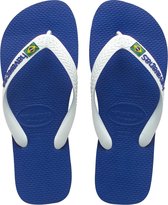 Havaianas Brasil Logo Unisex Slippers - Marine Blue - Maat 35/36