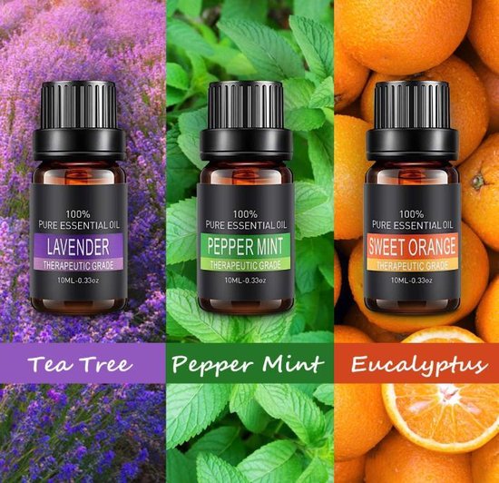 chi essentiële oliën set 6 stuks geschikt voor aroma diffuser