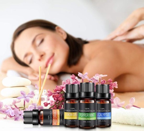 chi essentiële oliën set 6 stuks geschikt voor aroma diffuser