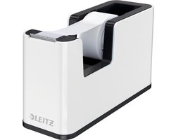 Leitz WOW Plakbandhouder - Inclusief 1 Rol Plakband - Zwart/Wit