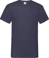 Fruit Of The Loom - 5 Stuks Valueweight T-Shirts V-Hals - Blauw - 3XL