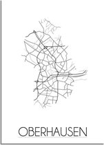 DesignClaud Oberhausen Plattegrond poster A3 + Fotolijst wit