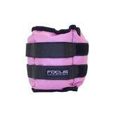 Focus Fitness - Pols-/enkelgewichten - Ankle Weights - 2 x 1 kg - Roze - Gewichten - Verstelbaar