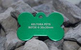 Keltora Pets Aluminium Hondenpenning Botje Green KPBNGR-S