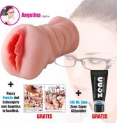 Pussy Pakket Angelina, Vagina Masturbator, met gratis 100ml ZENN glijmiddel en Erotiek DVD