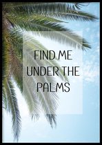 Poster Under The Palms - 70x100cm - Palmboom Poster