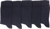 Donkerblauwe sokken - Heren sokken - 5 paar - Normale sokken - Multipack Heren Maat 39-42