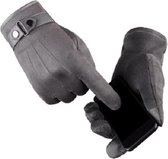 Luxe Touch Handschoen - Touchscreen handschoenen - Smartphone Handschoenen - Smarttoucher- One Size- Met Voerin - Waterproof - Luxe - Grijs
