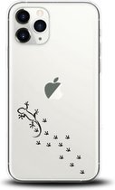 Apple Iphone 11 Pro Max transparant siliconen hoesje - Hagedis