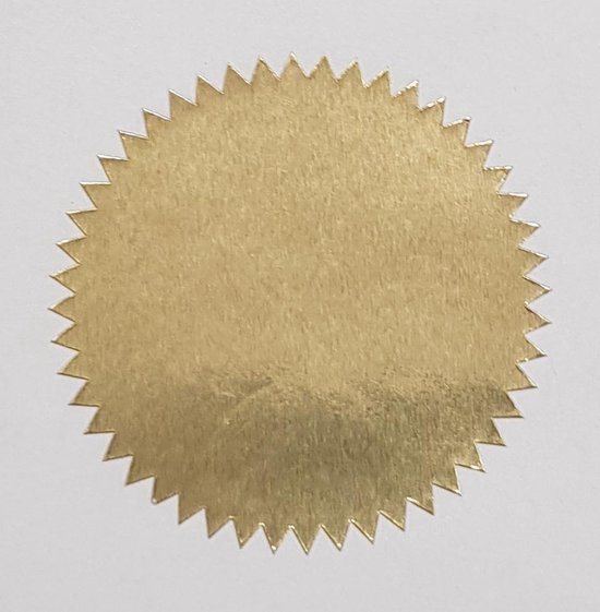Sceau de couleur or, étiquette dorée ou autocollant doré | rond 46 mm avec  bord... | bol.com