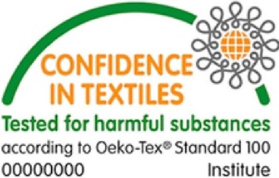 Logo 'Confidence in Textiles' getest op schadelijke stoffen.