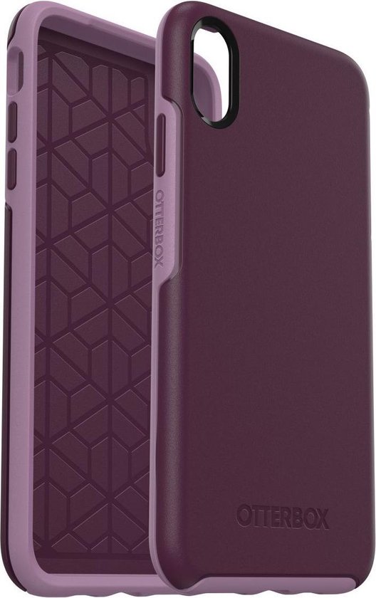 Paars Otterbox hoesje, van voren gezien met de binnenkant zichtbaar.