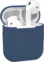 Bescherm Hoesje Cover voor Apple AirPods Case - Donker Blauw
