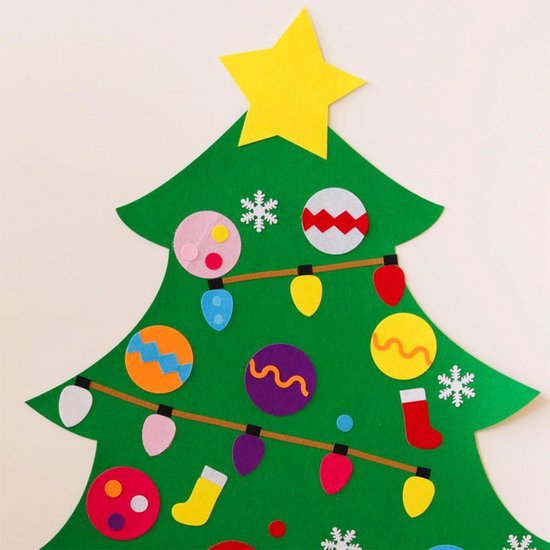 Tegen moreel wrijving Kinder kerstboom - kerstversiering - kerstcadeau – knutselen – zelf maken –  vilt | bol.com
