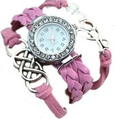 Vintage love horlogearmband roze I-deLuxe verpakking