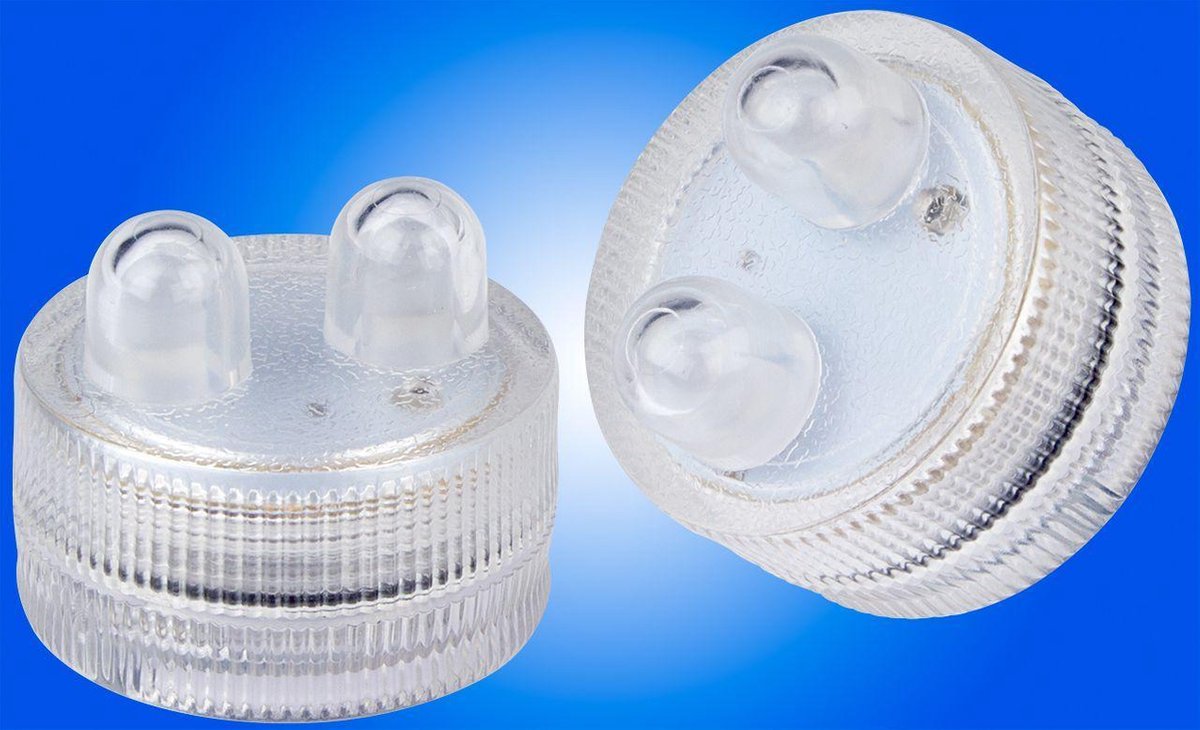 Nijdam Dual LED Schaatslampjes - Single Colour - Transparant/Blauw