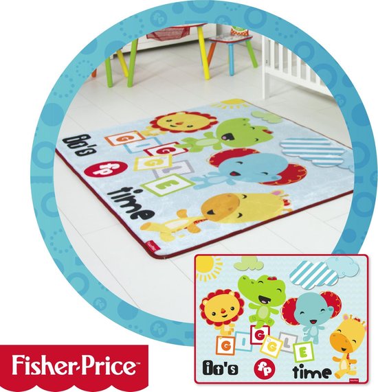 Fisher Price speelkleed tapijt voor de kinderkamer - 117 x 157 cm groot - Gemaakt van super zacht materiaal