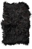Donja HD schapenvacht vloerkleed tapijt  langharig eco ijslands zwart