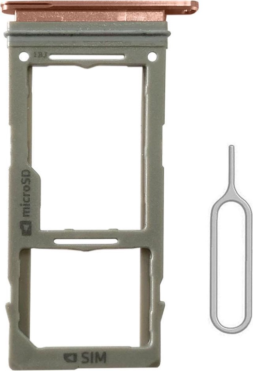Single SIM + SD houder voor de Samsung Galaxy S10/S10 Plus - roze