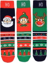 Kerst Mismatched Gekke Sokken - Noah - 3 sokken - maat 39 tot 46