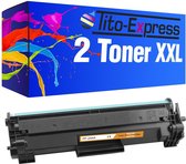 Tito-Express HP CF244A 2x toner cartridges voor HP CF244A XXL LaserJet Pro M28a M28w M15a M15w M17a 17w 31w