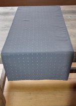 Luxe Stoffen Tafelloper - Set van 2 - Hoogwaardig - Punto Lichtgrijs - 50 cm x 180 cm