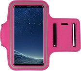 Huawei Honor 9X hoes Sportarmband Hardloopband hoesje Roze Pearlycase