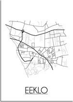 DesignClaud Eeklo Plattegrond poster A3 + Fotolijst wit